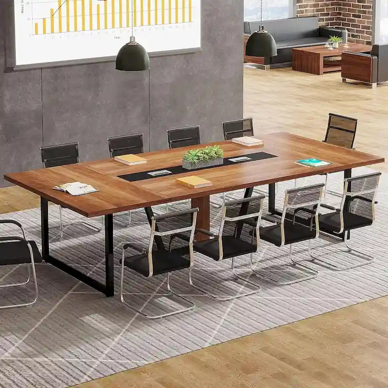 Table de conférence de 2,4 m pour 10 personnes