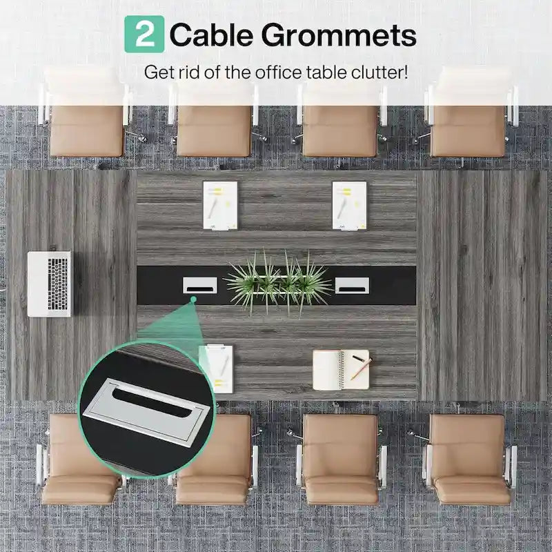 Table de conférence de 2,4 m pour 10 personnes
