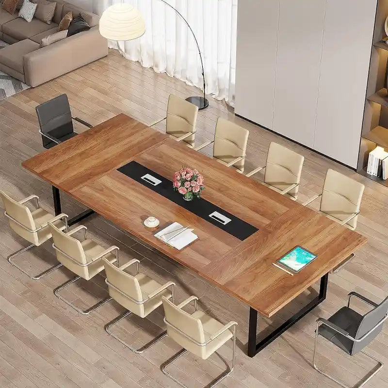 Table de conférence de 2,4 m pour 10 personnes