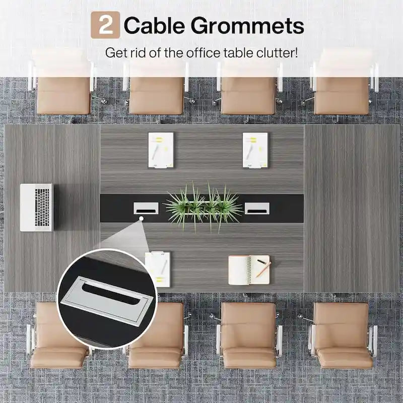 Table de conférence de 2,4 m pour 10 personnes