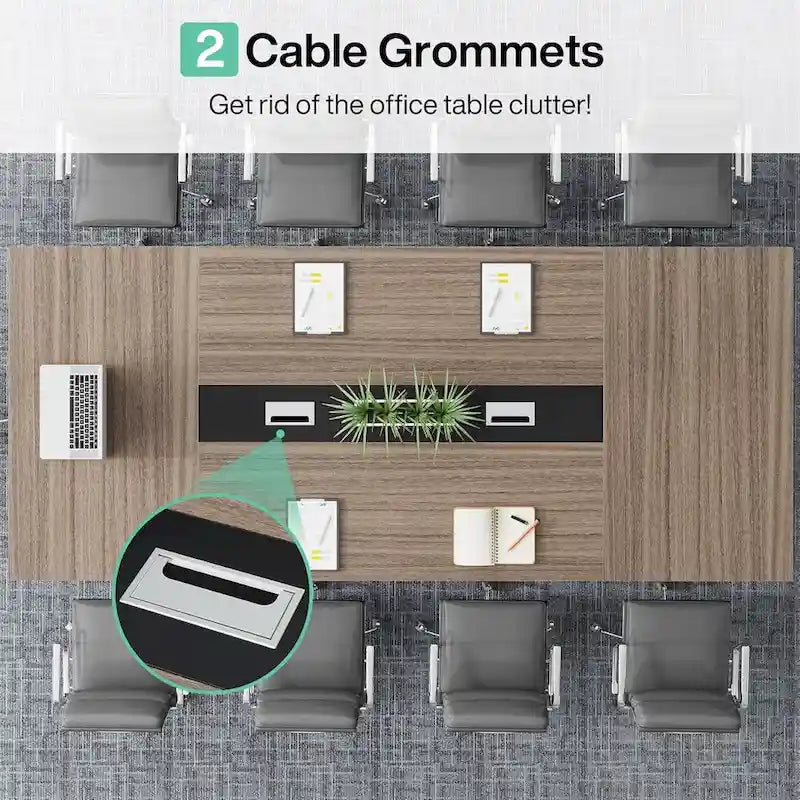 Table de conférence de 2,4 m pour 10 personnes