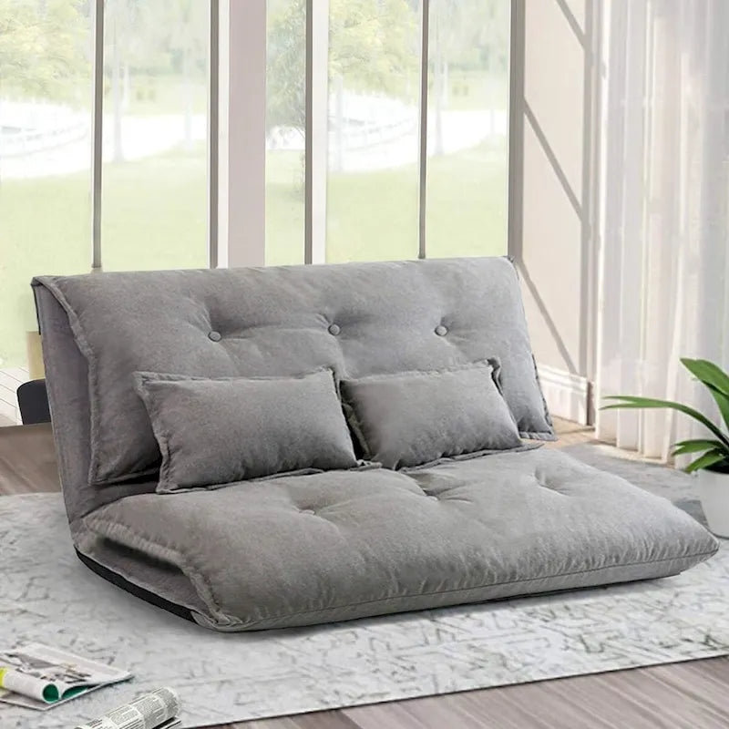 Fauteuil convertible ergonomique réglable en tissu avec cadre en métal