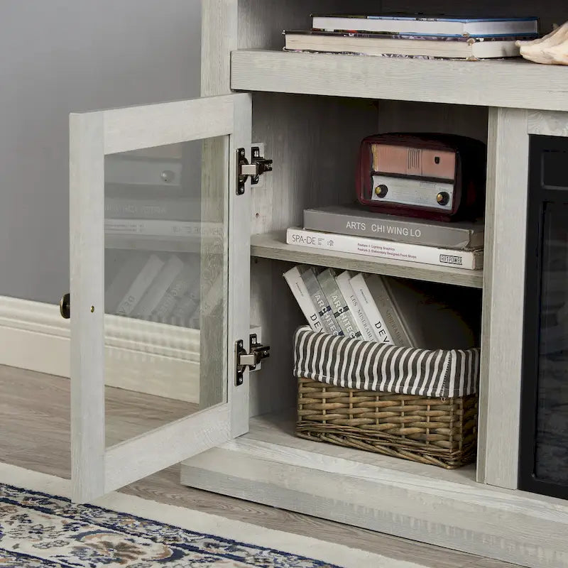 Meuble TV avec insert cheminée de 18 po