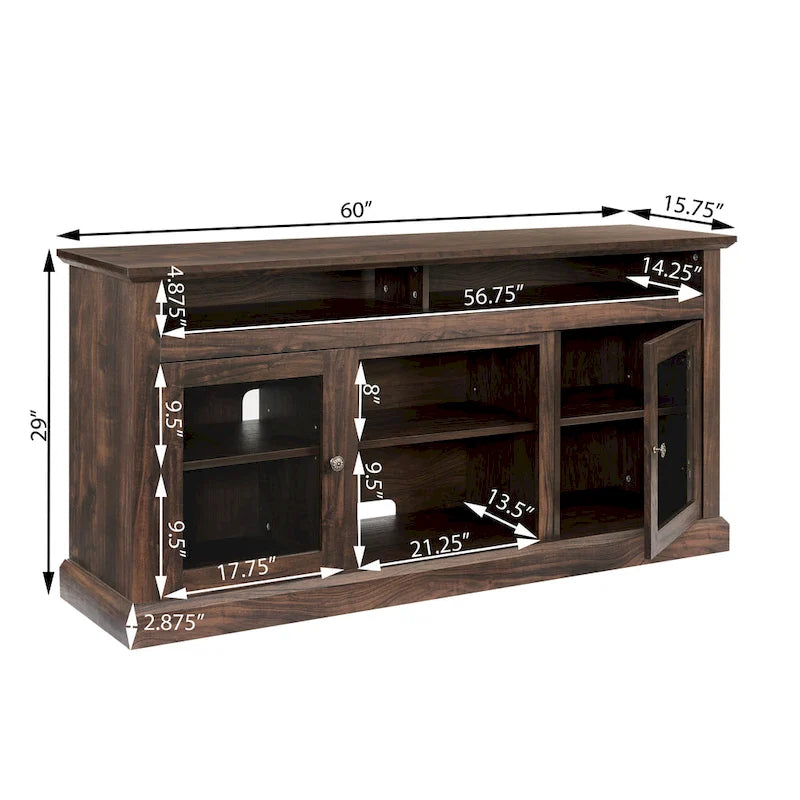 Meuble TV avec insert cheminée de 18 po