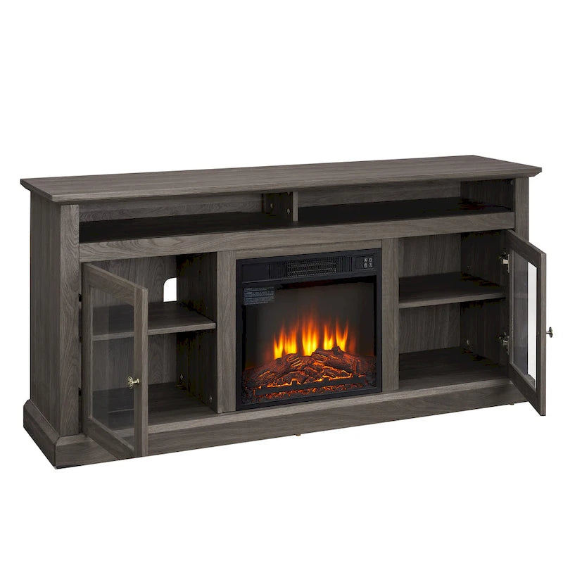 Meuble TV avec insert cheminée de 18 po