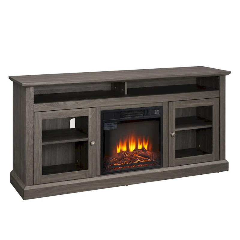 Meuble TV avec insert cheminée de 18 po