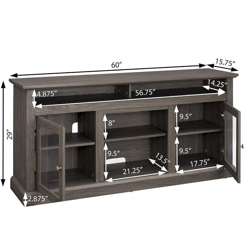 Meuble TV avec insert cheminée de 18 po
