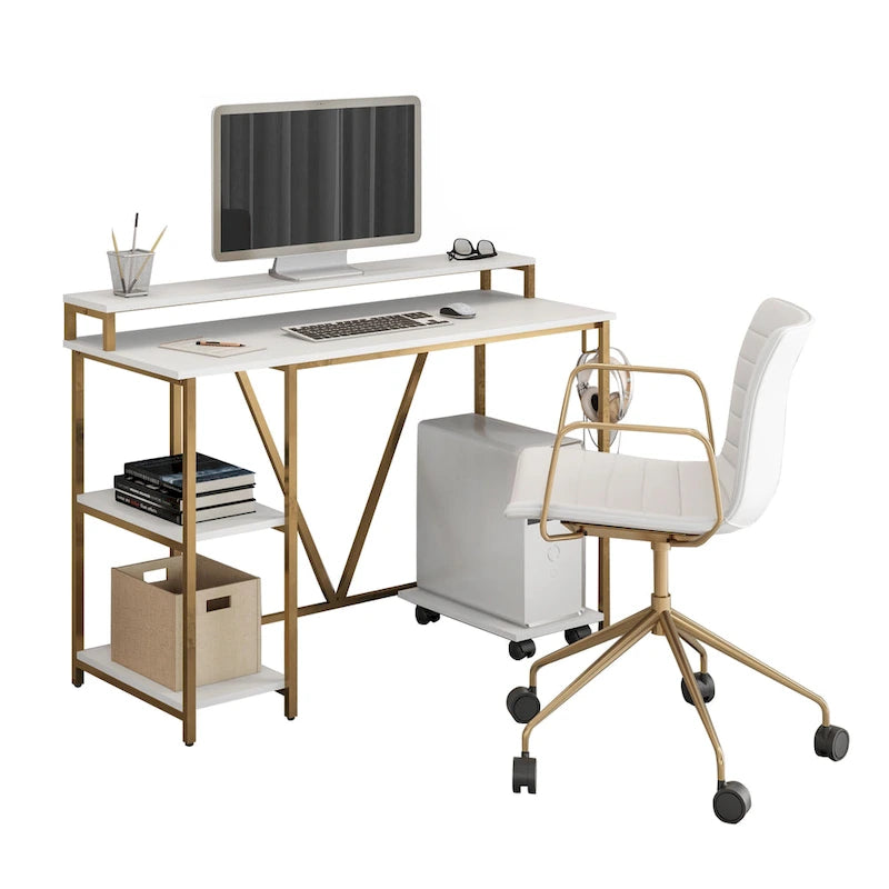 Bureau industriel, doré